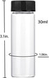 30ml Clear Small Glass Vials 30pcs with Screw Caps(30pcs)