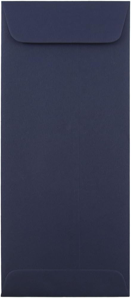 JAM PAPER #10 Policy Business Premium Envelopes - 4 1/8 x 9 1/2 - Navy Blue, 50/Pack