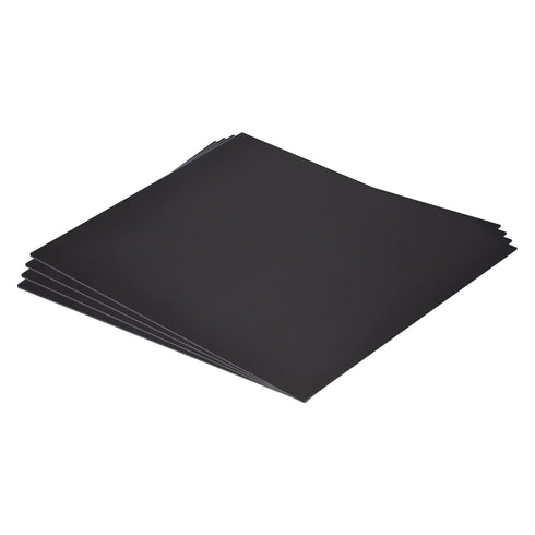 MECCANIXITY Black ABS Plastic Sheet 10x8x0.02inch for DIY Crafts, Building Model, Pack of 4