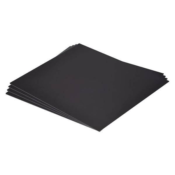 MECCANIXITY Black ABS Plastic Sheet 10x8x0.02inch for DIY Crafts, Building Model, Pack of 4