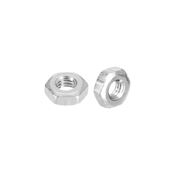 Hex Nuts (M3x0.5mm) 100Pcs, Carbon Steel Metric Coarse Thread Electroplating Hexagon Nut for DIY Home Repair