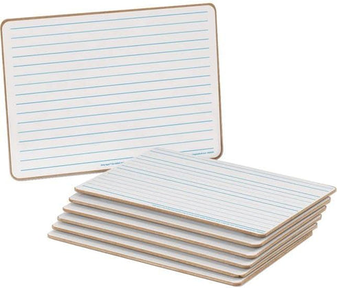 Really Good Stuff Two-Sided Intermediate Lined Write Again Dry Erase Boards for Classroom Use