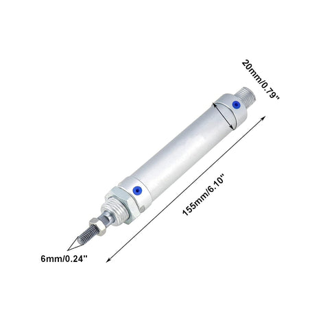 Pneumatic Cylinder, 16mm Bore 50mm Stroke Air Cylinder with Y Connector and Quick Fittings