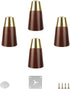 Tophacker Round Tapered Sofa Legs,Wood Furniture Legs,4 Pack Solid Wood Bench Legs,Solid Thick