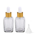 3 Pcs 10ml Clear Square Refillable Glass Dropper Bottles with Funnel for Essential Oils