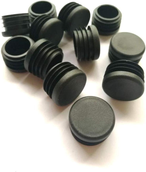 12 Pack 1 Inch Round Plastic Plug, Pipe Tubing End Cap, Glide Insert Furniture Finishing Plug for Round Metal Tube