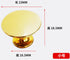 PILYON 6 Drawer Pulls Pcs Zinc Alloy Single Hole Handle Drawer Bedside Cabinet Mushroom Handle Cabinet Wardrobe, Gold