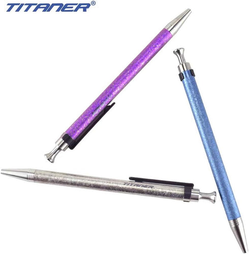 Titanium Ballpoint Pen with Clip - EDC Pocket Pen, Blue
