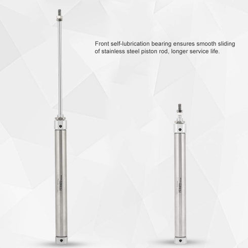CDJ2D16-125B Pneumatic Slim Air Cylinder, Double Acting Single Rod, 16mm Bore, 125mm Stroke