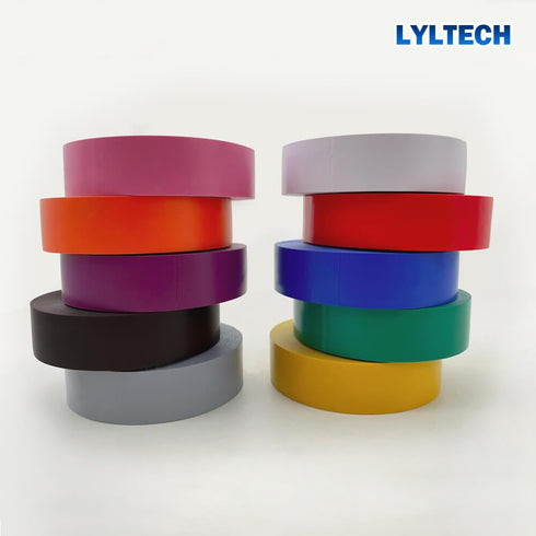 Electrical Tape Matte Rainbow 10 Colors Pack 3/4-Inch by 60 Feet, Waterproof and Durable with Strong Adhesive