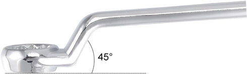 uxcell 14mm x 17mm Chrome Plated Metric 12 Point Offset Double Box End Wrench, Cr-V Steel