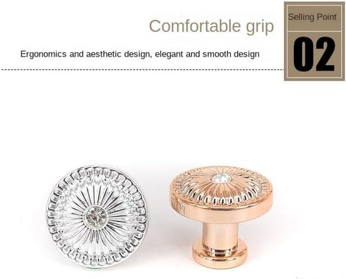 SANCHAKOU 10 1.22 1.1Inch Dresser Knobs Pcs * Single Hole Acrylic Cabinet Drawer Bedside Table Handle Chrome Color