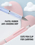 Nicpro 3PCS Pastel Mechanical Pencil Set, 0.5mm with 6 Tubes HB Lead, 3 Erasers, 9 Refills & Case, Aesthetic Supplies