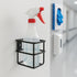 Getzi Commercial 1) Wall Mount Spray Bottle Holder Durable Steel Rack for Spray Bottles Space-Saving Storage Organizer