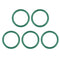 uxcell Fluorine Rubber O-Rings, 34mm OD 27mm ID 3.5mm Width FKM Seal Gasket, Green, Pack of 5 for Machinery Plumbing