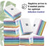 HIgenius Products 13"x18" 400 Pack, 3-Ply Packaging Disposable Dental Bibs Waterproof Leak Resistant Rainbow Bibs |