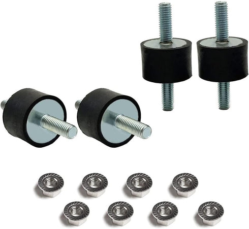 M8 Rubber Studs Shock Absorber Anti-Vibration Isolator Mounts, 4 Packs for Air Compressors, Garage Motors