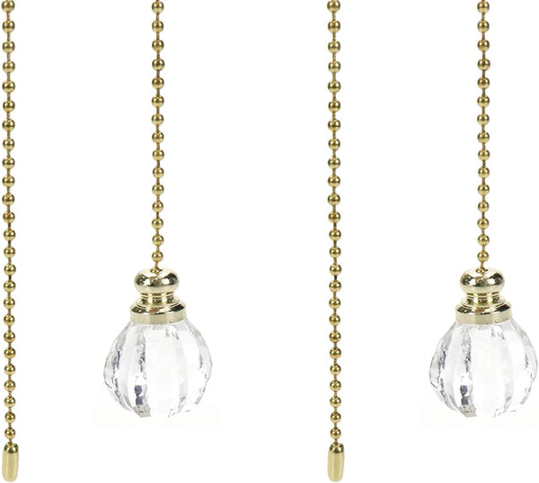 2 Pcs Ceiling Fan Pull Chain Ornaments 12 Inches Light Pull Beaded