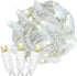 Novelty Lights 11ft Christmas String Lights, 50 Warm White LED Bulbs on
