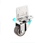 MuchoWow Set 4, yuzhiyu Swivel Plate TPE Caster with Brake of Low Profile L-Bracket Caster, Silent Caster Wheels