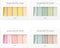 Monolike Color Palette Sticky Grid 500 C Set 4p - Self-Adhesive Memo Pad with 30 Sheets