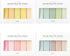Monolike Color Palette Sticky Grid 500 C Set 4p - Self-Adhesive Memo Pad with 30 Sheets
