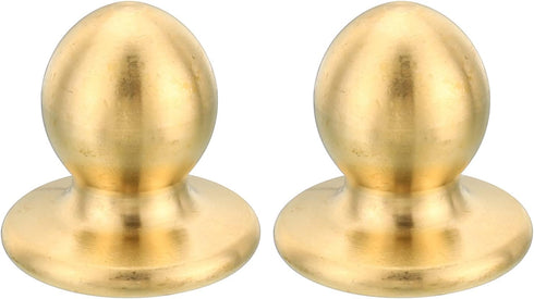 PATIKIL M10 Thread Lamp Finial Cap Knob, 2 Pack Brass Lamp Shade Harp