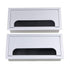 2PCS Metal Rectangle Desk Grommet Cord Cable Hole Cover with Brush for Home Office, Bank, Computer Table