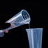 Saim Plastic Graduated Measuring Cup, 100mL Capacity Beaker, Cone Shape, Round Base, Clear, 2Pcs
