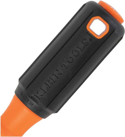 Klein Tools 6844INS Insulated Screwdriver, 1000V #2 Square Tip with 4-Inch Shank, Cushion-Grip Handle