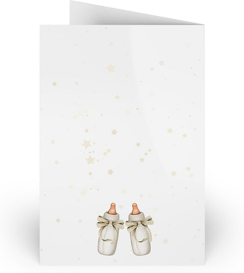 Congratulations Twins Greeting Card - New Baby Announcement