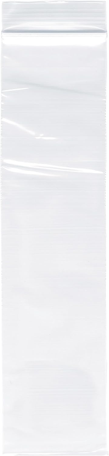 Plymor 2" x 9" Zipper Reclosable Plastic Bags, 2 Mil, Case of 1,000