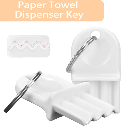 Sankoly 6 Pcs Paper Towel Dispenser Key Hard Plastic Universal Waffle Toilet Paper Dispenser Key for Toilet Paper