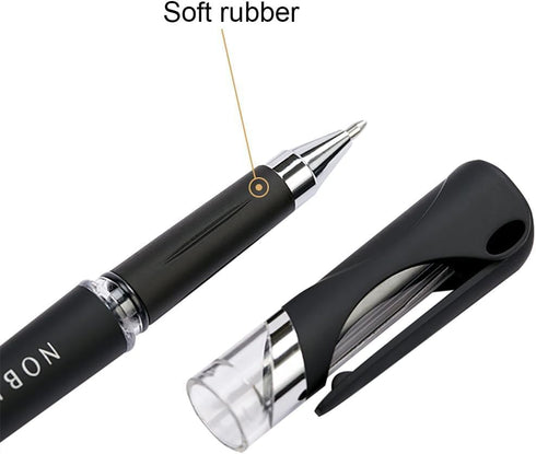 Black Ink Gel Pens by MyLifeUNIT, 1.0 mm Bold Point Pens, 12 Pack