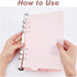 SUPERFINDINGS 4Pcs 6-Hole Ring Binder Mechanisms Replacement Kit, A5 Notebook, Metal Clip Ring Binder