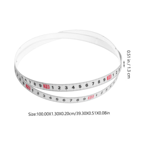 1roll Self-Adhesive Measuring Tape Sticky Ruler Tool Metric Scale Flexible Design for Easy Storage for Workbench