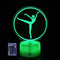 HPBN8 Ltd Optical Illusion 3D Ballet Night Light USB Powered Touch Switch Remote Control