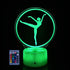 HPBN8 Ltd Optical Illusion 3D Ballet Night Light USB Powered Touch Switch Remote Control