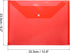 PATIKIL 20 Pack A4 Plastic Envelopes Folder with Snap Closure, Documents Organizer for Office Business, Red