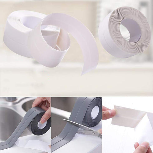 Caulk Strip Tape for Bathtub Wall Sealing, PE Self Adhesive Waterproof Trim for Kitchen Bathroom
