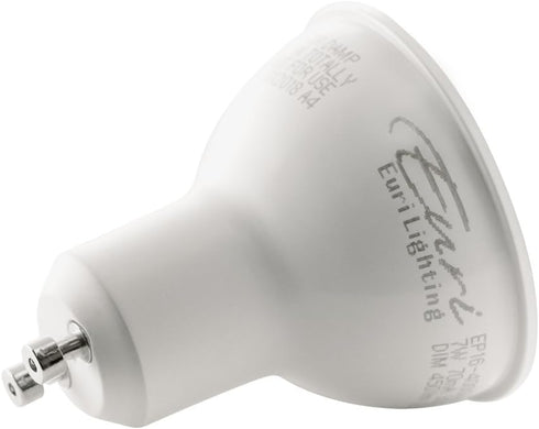 Euri Lighting EP16-7W5020eG-2 Dimmable LED PAR16, GU10 Base, 7W (50W Equal) 500lm, Warm White (2700K), 80CRI, 40 Angle, Damp Rated, UL, Energy Star, 3YR 25K HR WTY, One Count of 2 by Euri Lighting
