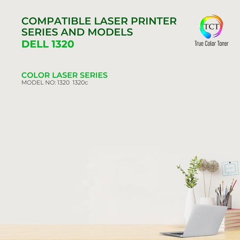TCT Premium Compatible Toner Cartridge Replacement for Dell 310-9064 1320M Ku055 Magenta for Dell 1320, 1320C, 1320CN,