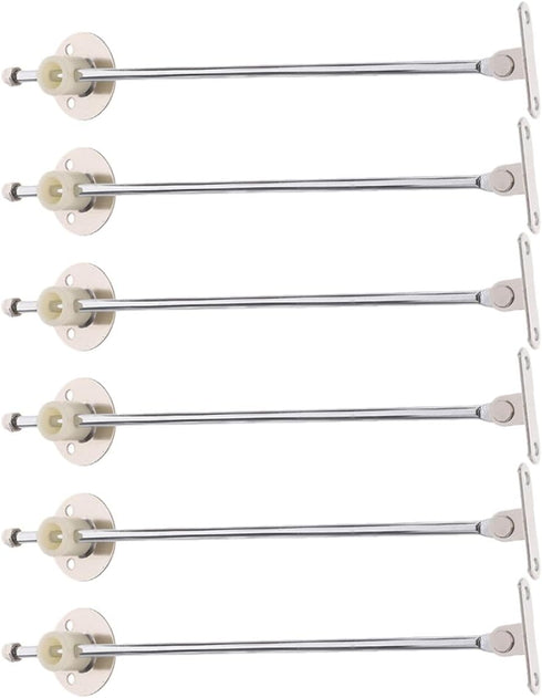 KOMBIUDA 6pcs Iron Cabinet Door Hinges Multi-Function Furniture Support Hinges for Cupboard