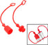 Hydraulic Coupler Dust Cap 1/4 ISO-B 5675 AG Male Female, CEKER Quick Connects Port Covers Fittings, Red Cap with