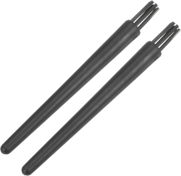 uxcell 2 Pcs Antistatic ESD Brush for Electronics, Portable Plastic Handle Nylon Lab Cleaning Brushes, 18x9mm Bristles