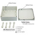 Zulkit Junction Box, ABS Plastic Dustproof Waterproof IP67, Universal Electrical Project Enclosure, 7.87 x 7.87 x 3.74
