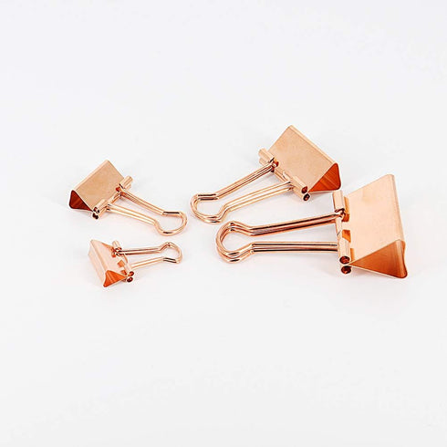 Binder Clip Paper Clamps - Assorted Sizes (Mini, Small, Medium, Large), 100 Pcs Clips for Office School