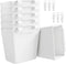 WBKATN Rolling Cart Accessories, 6 Pack White Plastic Hanging Cup Holders, Rolling Cart