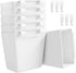 WBKATN Rolling Cart Accessories, 6 Pack White Plastic Hanging Cup Holders, Rolling Cart