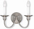 5142-91 2-Light Livex Lighting Cranford Wall Sconce, Brushed Nickel